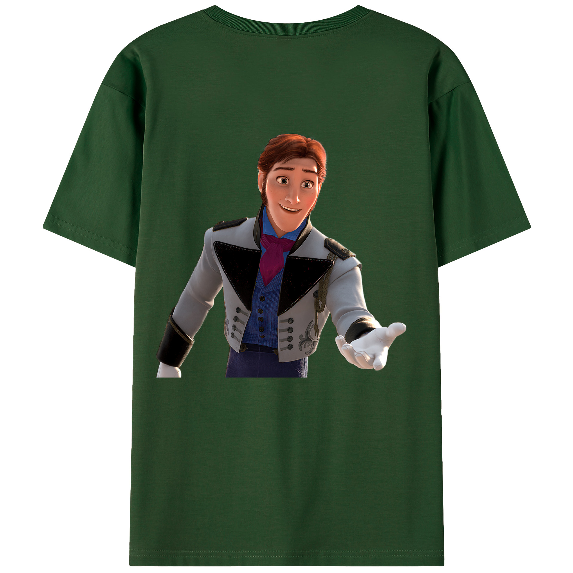 （画像用） アナと雪の女王 アンナ エルサ Frozen Anna Elsa 綿100％半袖Tシャツ（背面プリント）